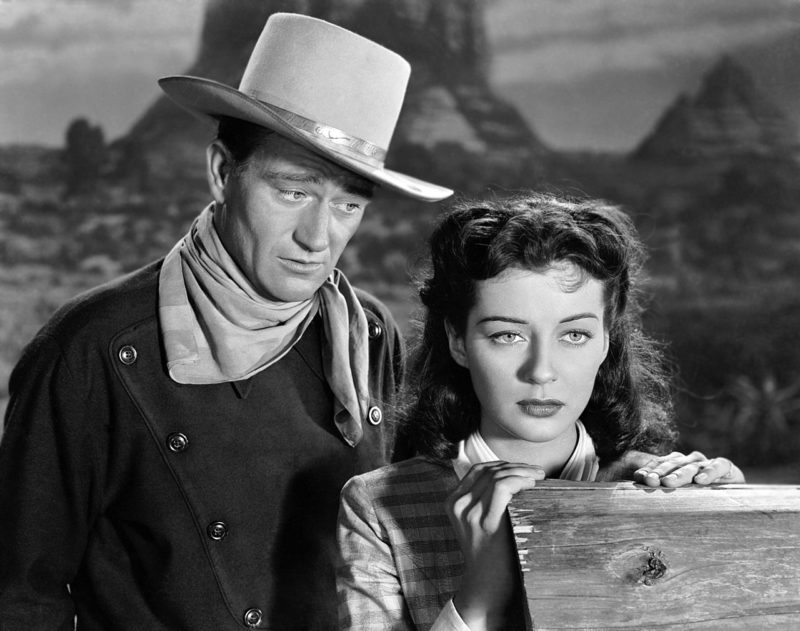 Gail Russell en John Wayne in Angel and the Badman (1947). Credits: Republic Pictures.