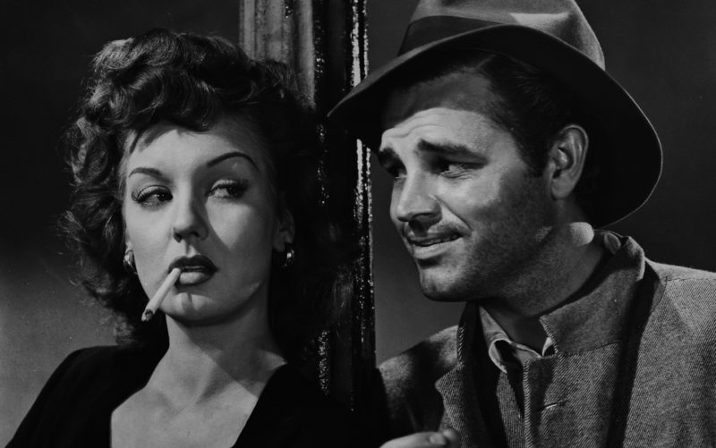 Fragment uit Detour, een film noir uit 1945, waarin een man keer op keer foute beslissingen lijkt te nemen en de verkeerde mensen tegenkomt.