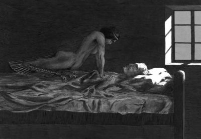 'My Dream, My Bad Dream' (1915). Afbeelding van een succubus-achtige verschijning. Credits: Fritz Schwimbeck.