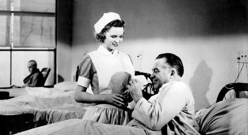Amerikaanse publiciteitsfoto voor de korte promotiefilm Reward Unlimited (1944) om verpleegsters te werven.